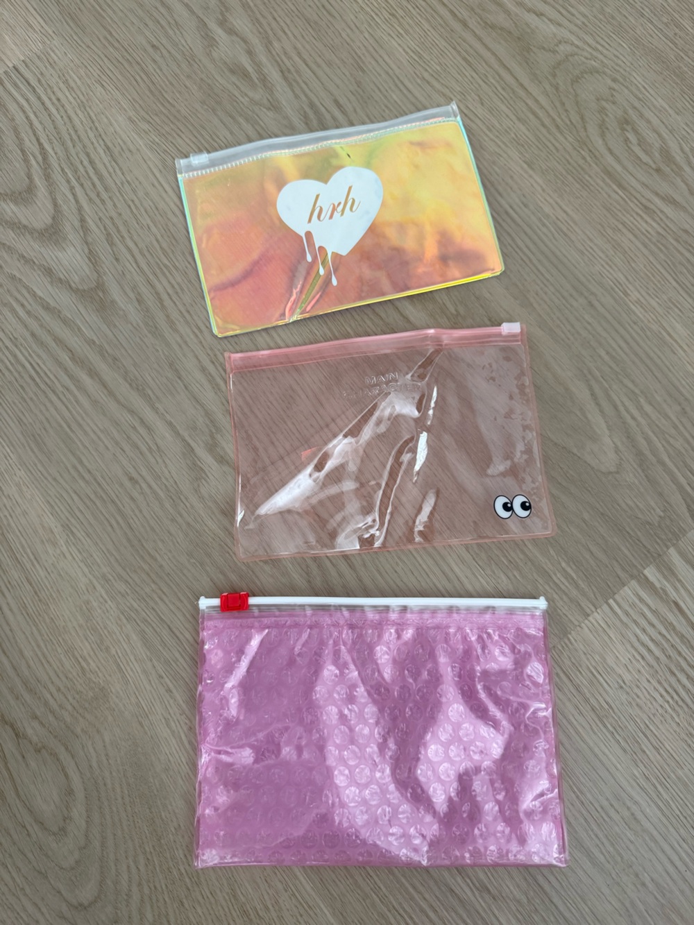 HRH Collection, Aritzia Main Character and Glossier pouch